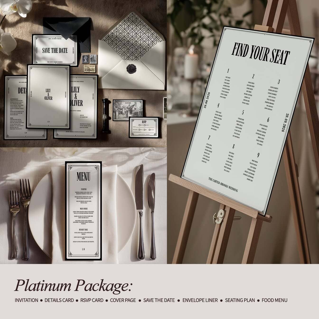 Luxury wedding invitations, editable templates, and printable Canva wedding invites for modern couples. Elegant invitation suites, save the dates, RSVP cards, menus, and seating charts—all fully customizable in Canva. Perfect for DIY brides seeking affordable, luxury wedding stationery that looks professionally designed. Modern, minimalist, timeless invitation designs for elegant weddings. Download, edit, and print to match your color palette and wedding theme.