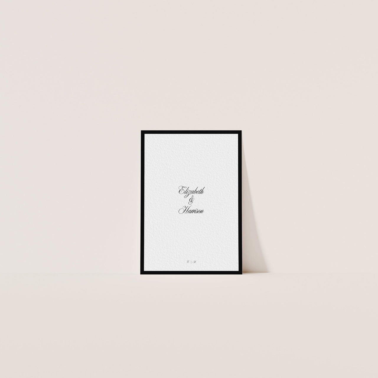 Editable black-and-white Canva wedding invitation template with refined layout – Fifth & Found digital download
